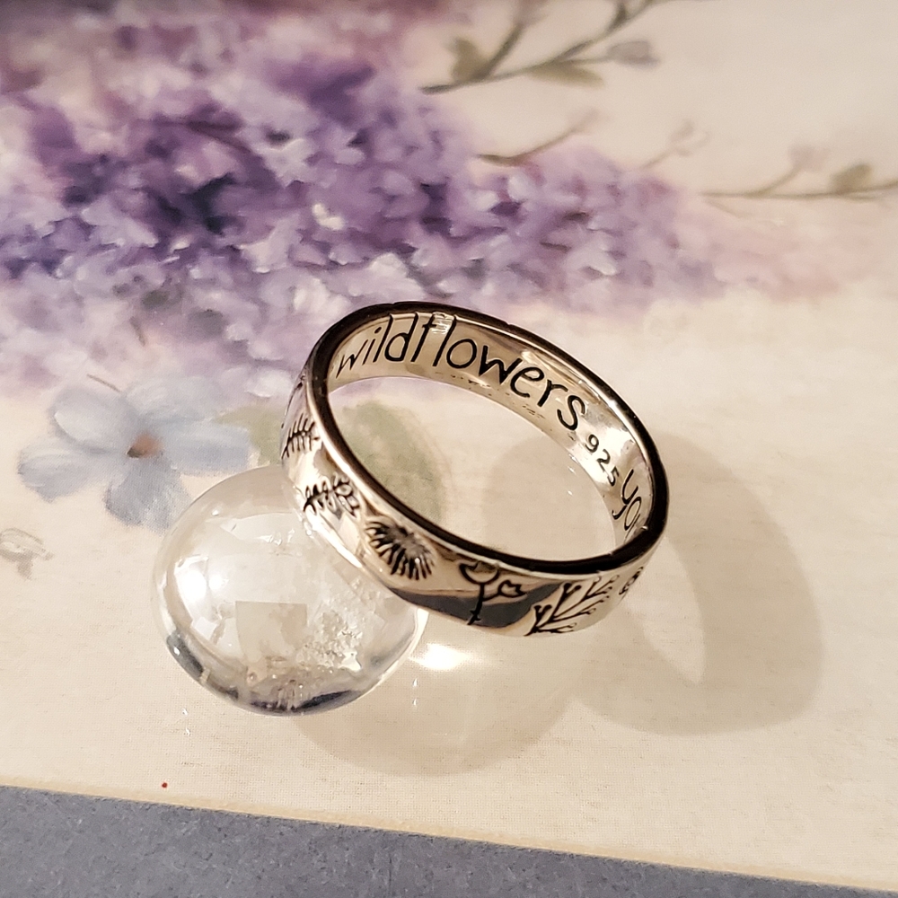 🥳F1 NEW 925 Wildflower Ring Bohemia Ring - Picture 3 of 7